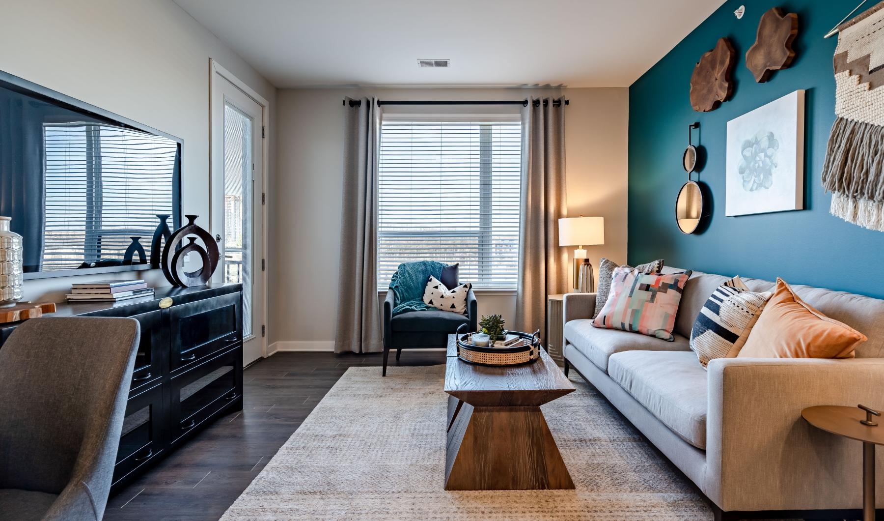 Spacious living areas to recline and recharge a living room with a couch and chairs