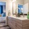 a bathroom with a mirror and a sink